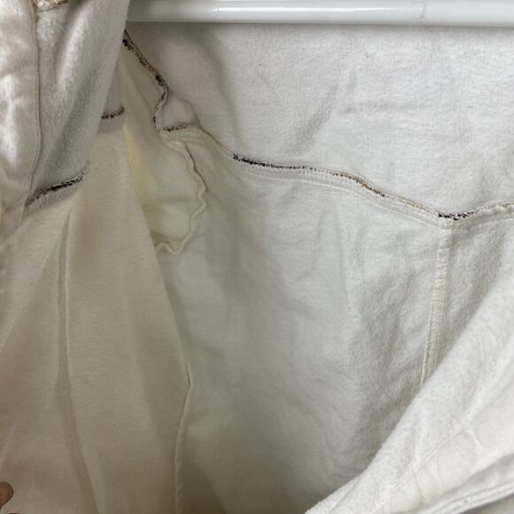 Prana Womens Large L Fleece Lined Rowen Jacket Off White Midweight Cotton Button - Picture 9 of 13